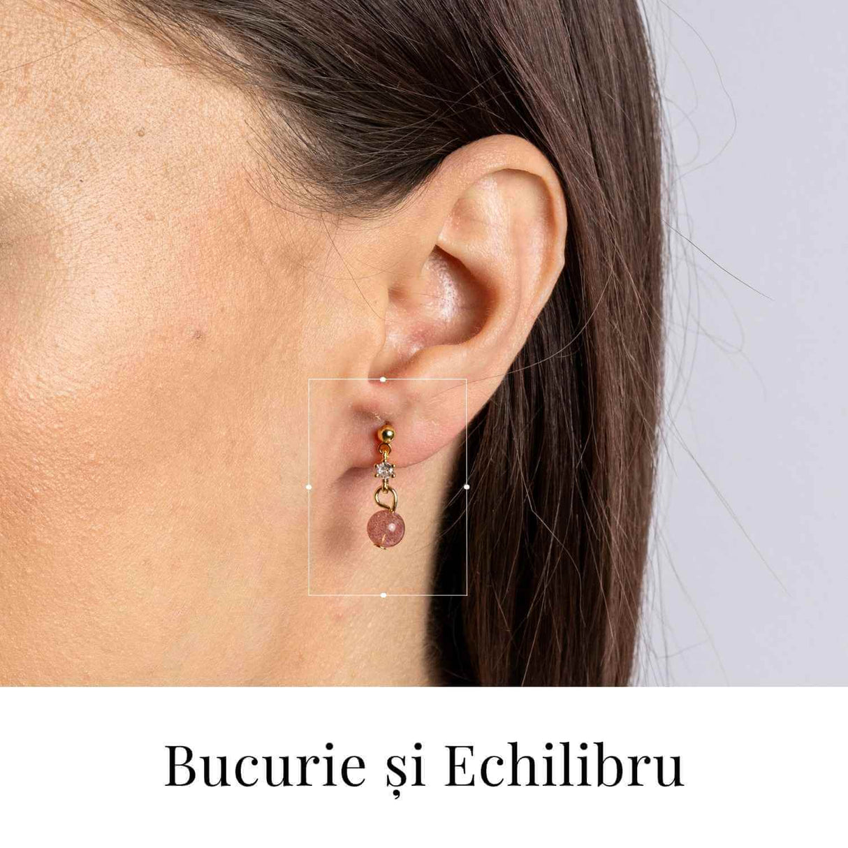 Vibratie de Iubire si Gratie – Cercei cu Cristal Capsuna