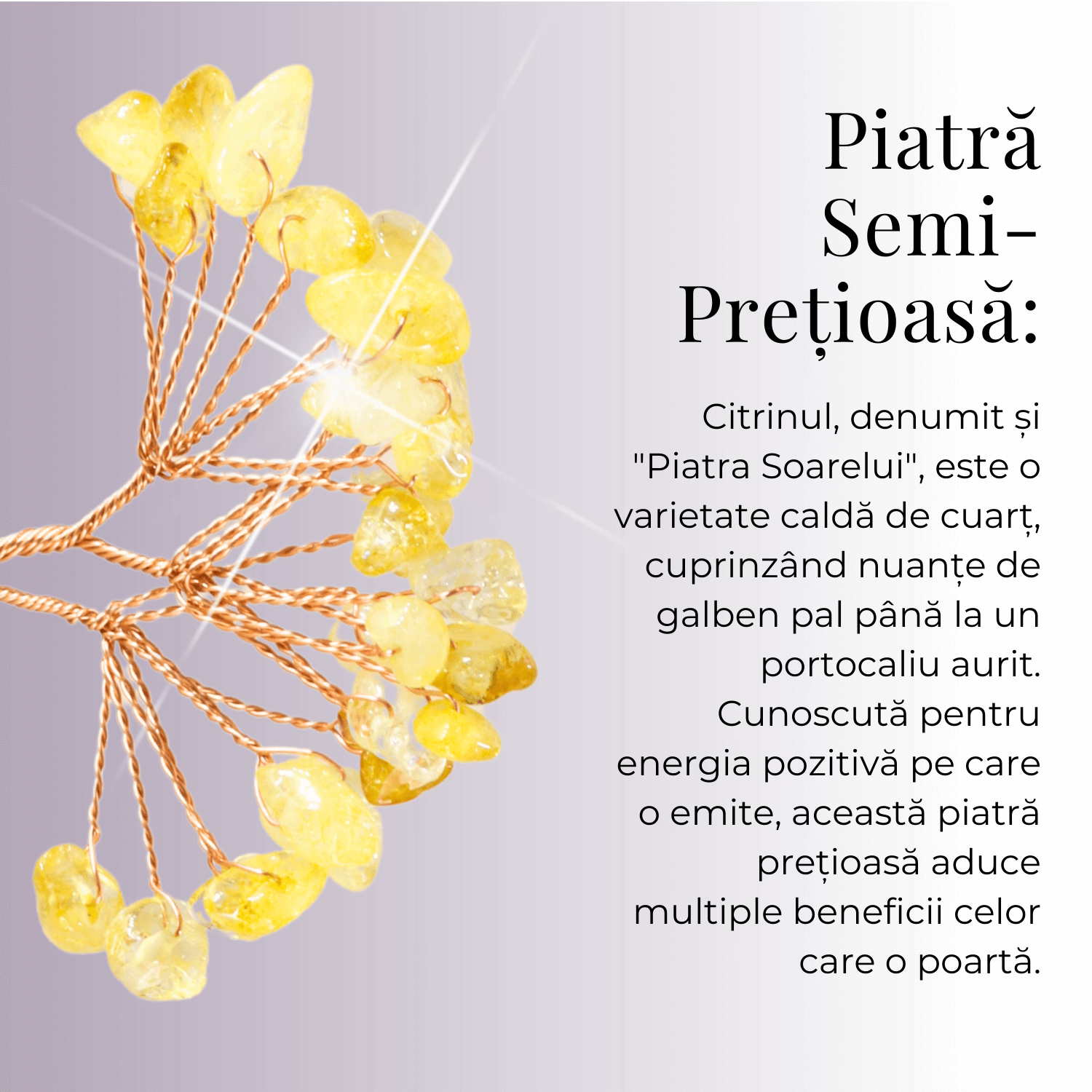 Figurina casuta cu ramura din Citrin Natural , Arbore de Energie Spirituala Reiki, pentru Decoratiuni de Birou si Acasa